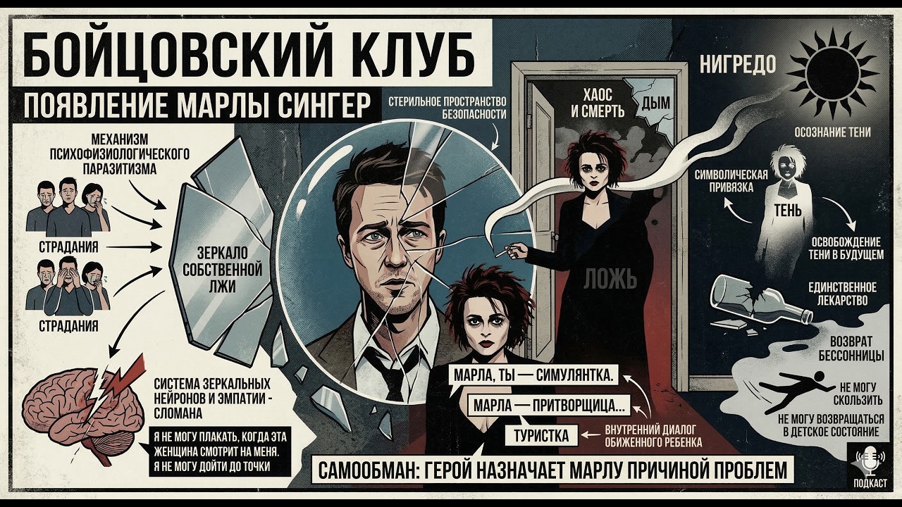 Подкаст. Бойцовский клуб - 07-3. Появление Марлы Сингер возвращает бессонницу