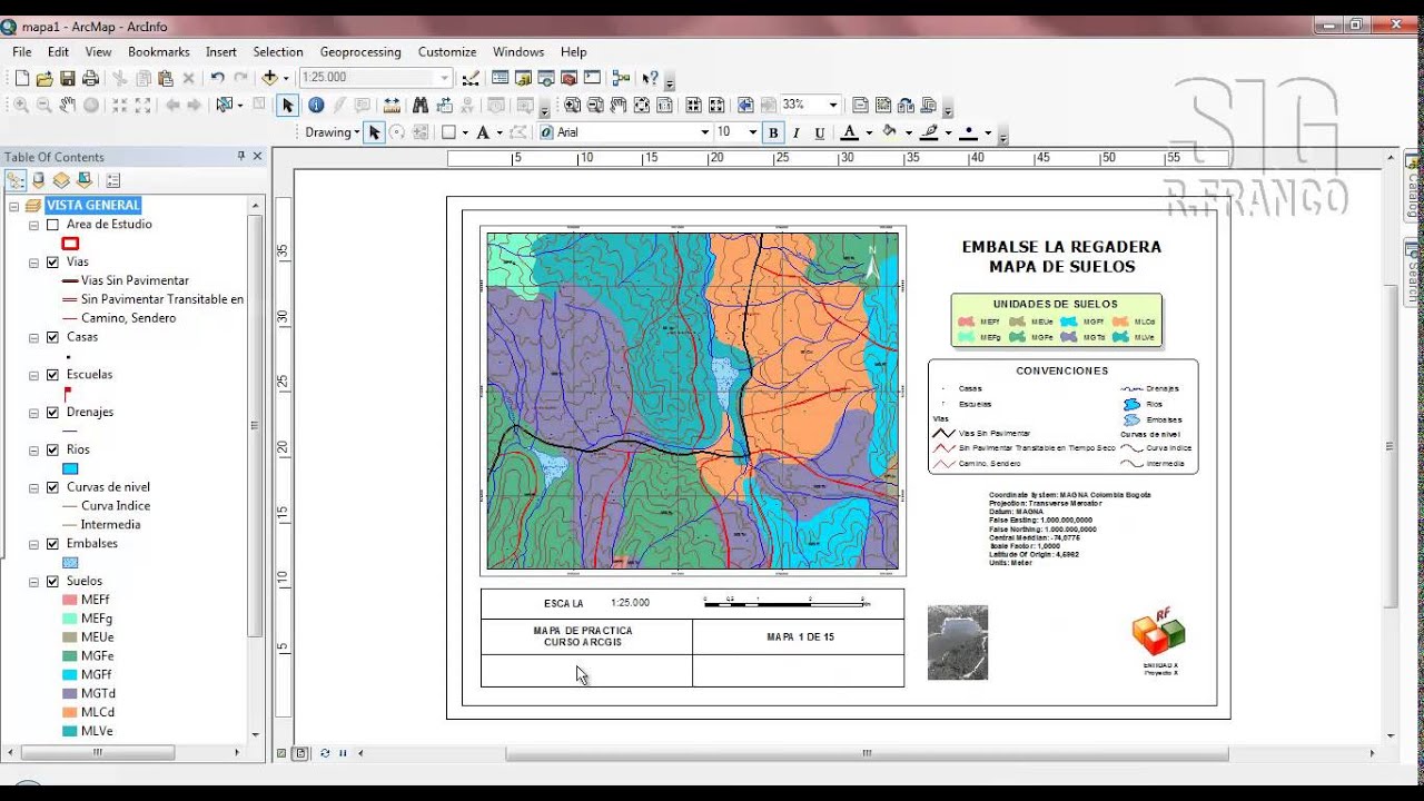 Tutorial ARCGIS Cap.5-12 Layout Insertar Texto Dinámico