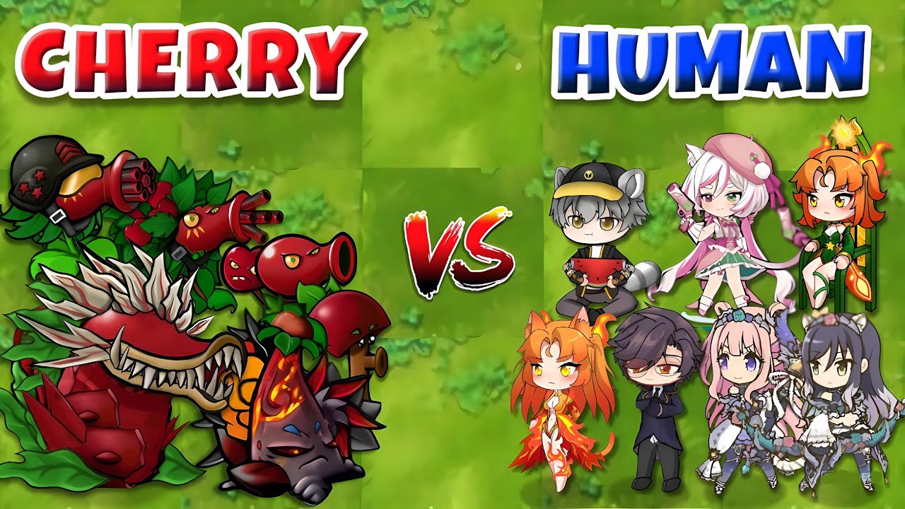 PVZ FUSION 3.1 Challenge-Team CHERRY VS Team HUMAN  VS All Zombies--Who Will Win?