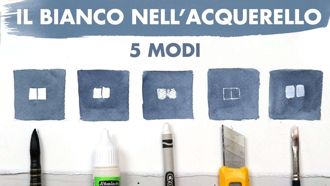 5 MODI di ottenere i BIANCHI con l'acquerello 🎨⚪