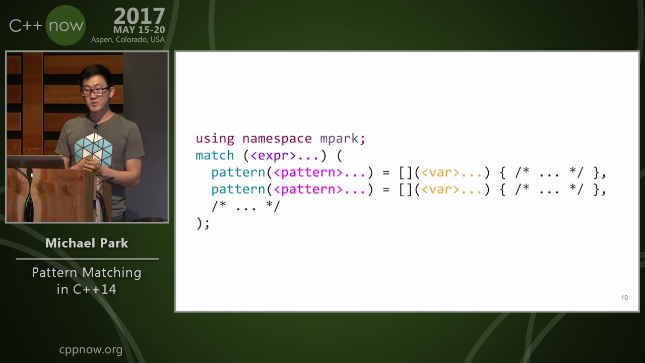 C++Now 2017: Michael Park &ldquo;Pattern Matching in C++14