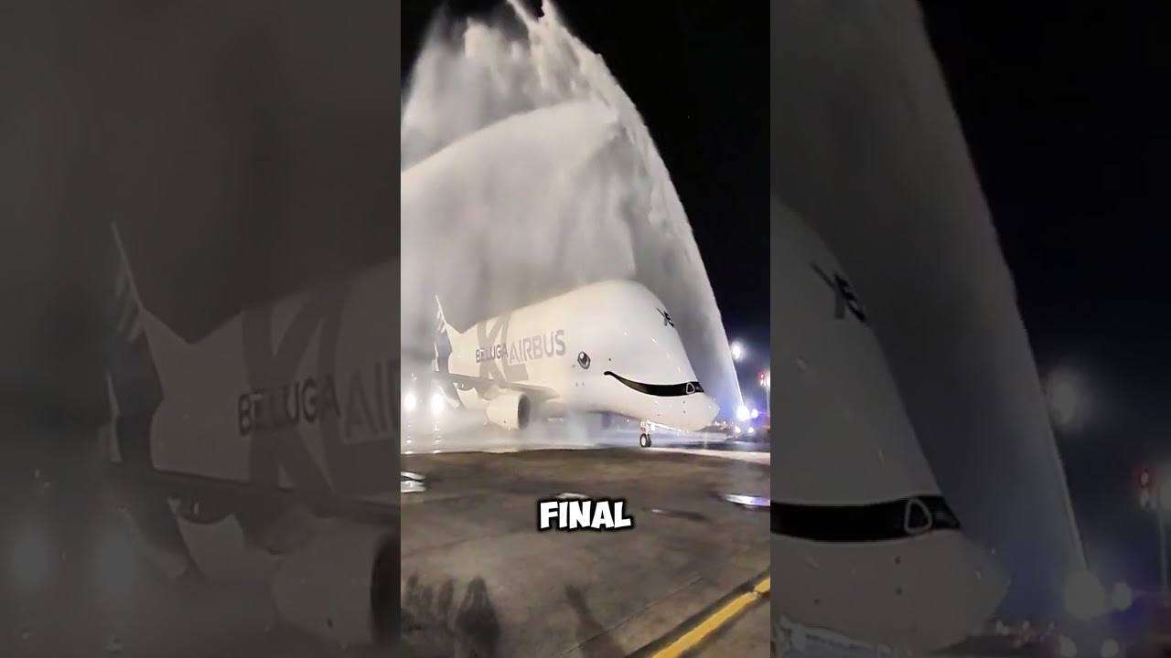 Special Moment! Water Salute for an Airplane on the Runway ✈️💧 