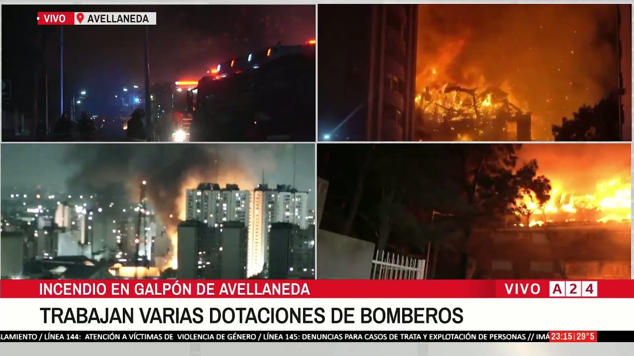 🔴 INCENDIO EN AVELLANEDA: LLEGAN MÁS DOTACIONES DE BOMBEROS