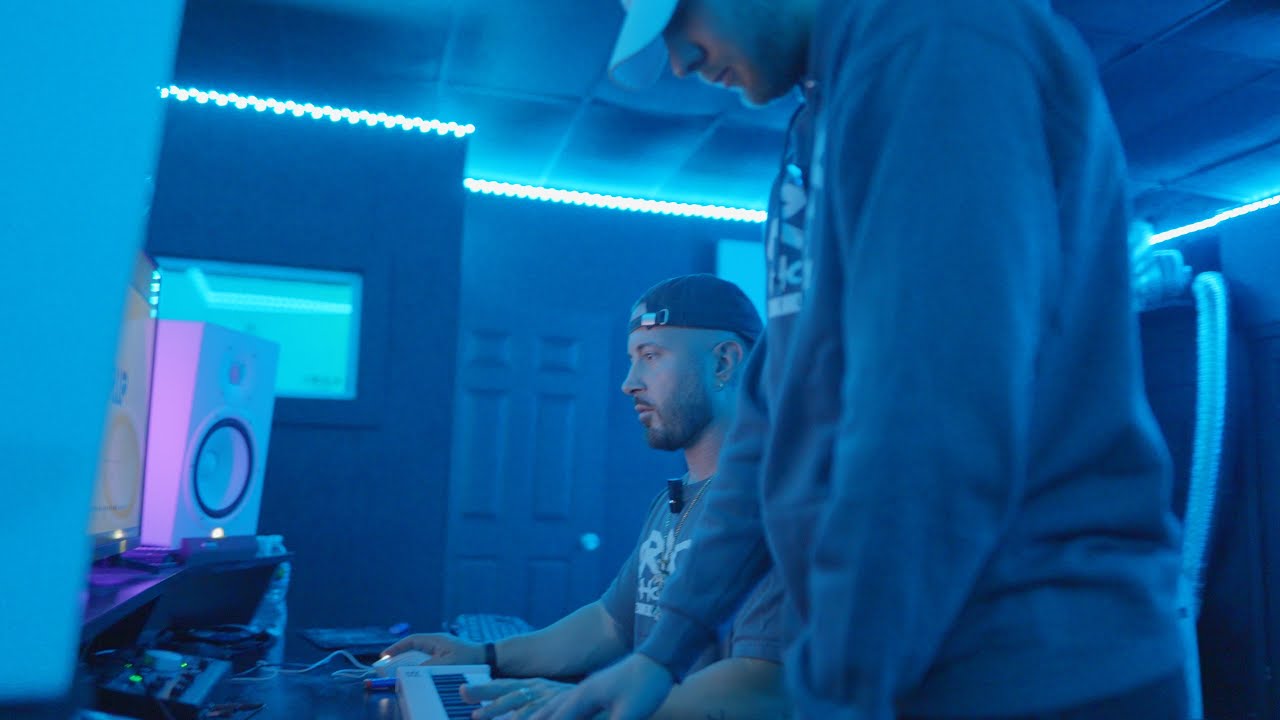 in the studio making beats with mwhy