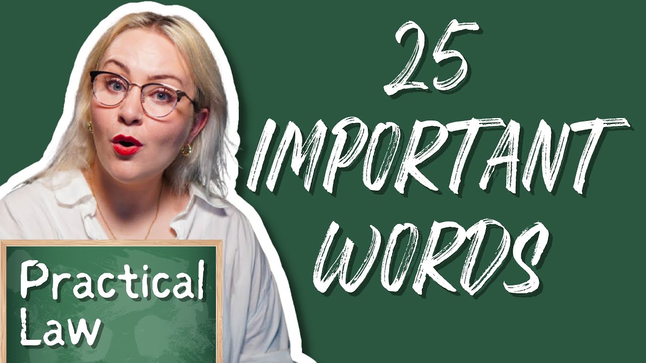 ИЗУЧАЙТЕ ЮРИДИЧЕСКИЙ ЯЗЫК: 25 слов, которые должен знать КАЖДЫЙ | Практическое право, Эпизод 1