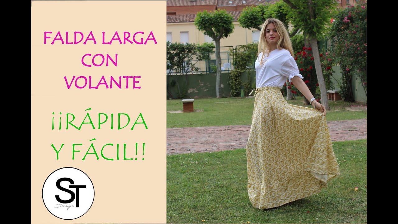 Falda larga con volante - Falda rociera