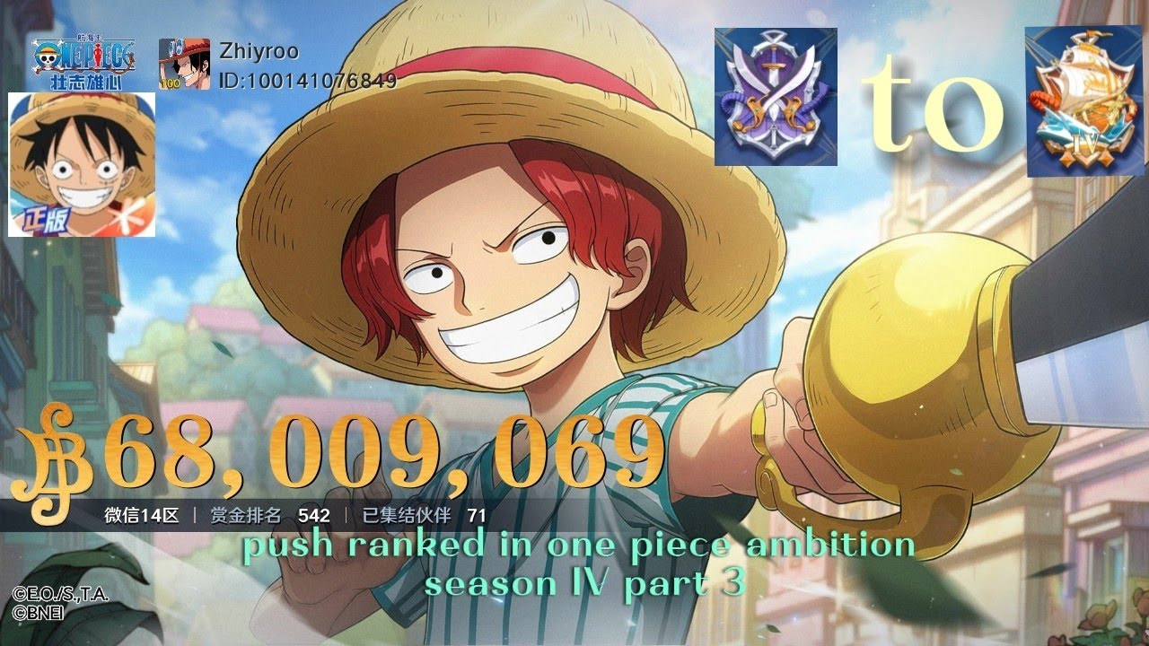 I pushed ranked for the first time in One Piece Ambition 