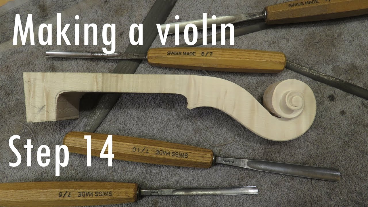Making a violin - step 14 - making the scroll