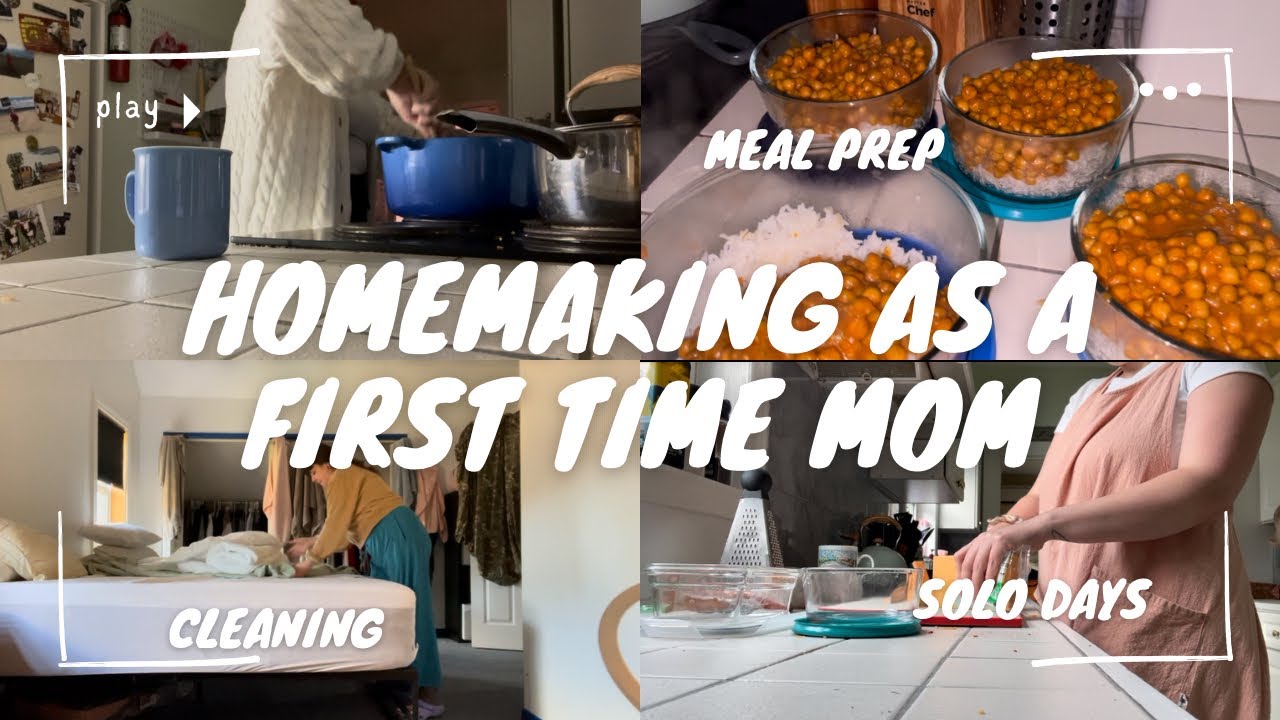 Homemaking as A first time mom | Dinner Prep | Sunday Reset | Baking | Solo Mom Days