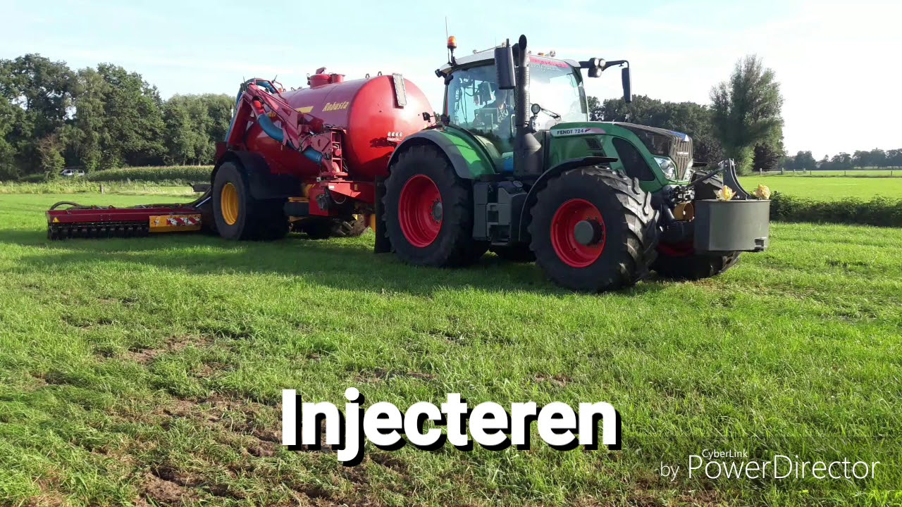 Injecteren-Fendt 724 Vario + Schuitemaker-Loonbedrijf Blankespoor Harskamp