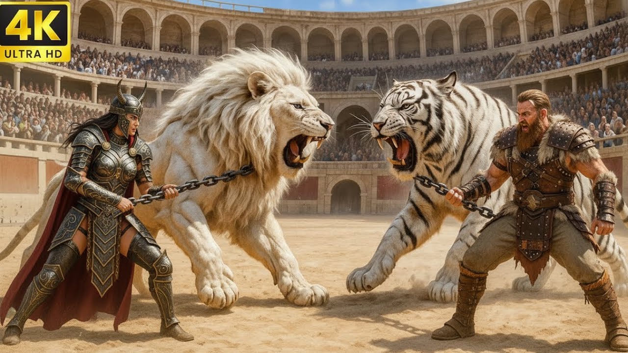 Ancient White Lion vs Legendary White Tiger 🦁🐯 | Mythic Animal Battle