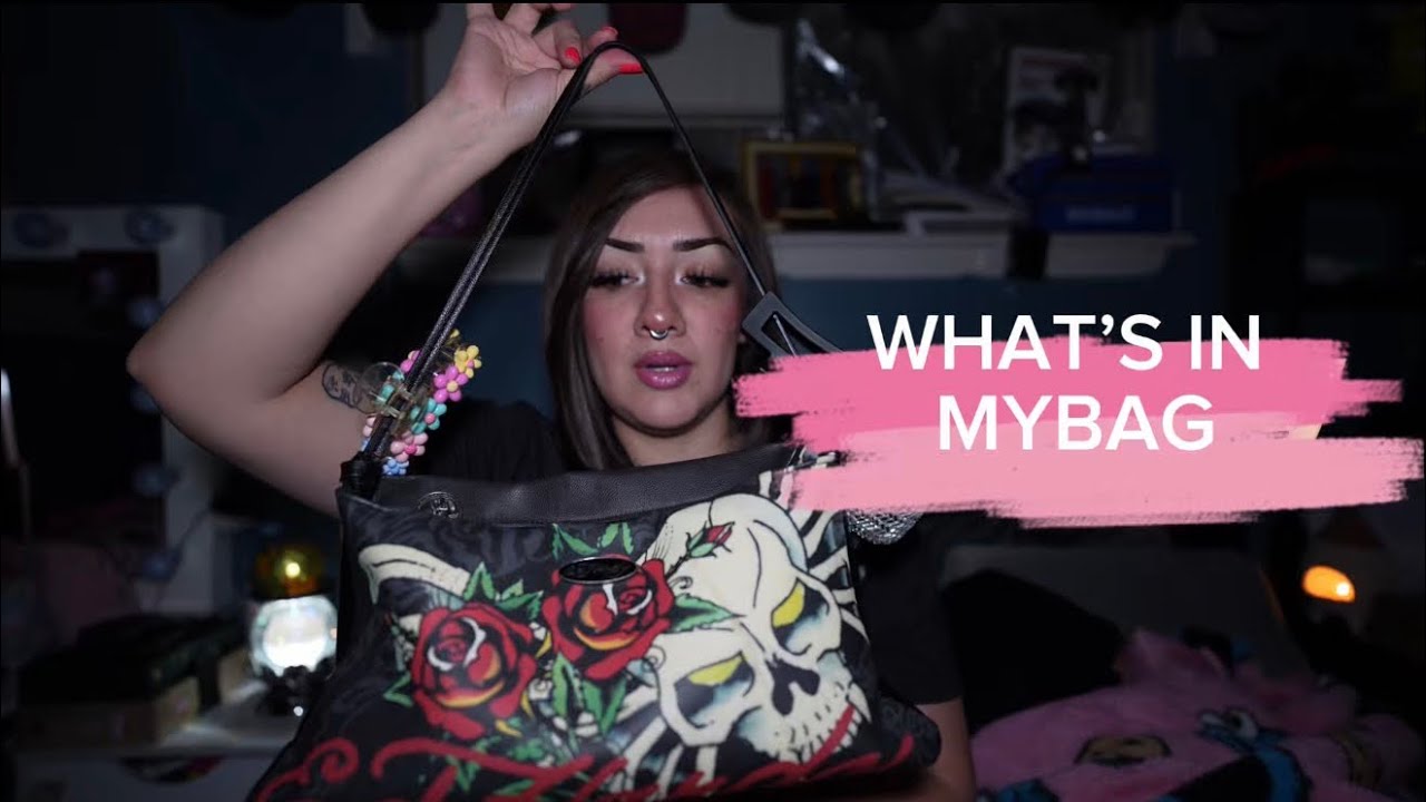 WHAT’S IN MY FAKE ED HARDY BAG 💀⛓️❤️‍🔥