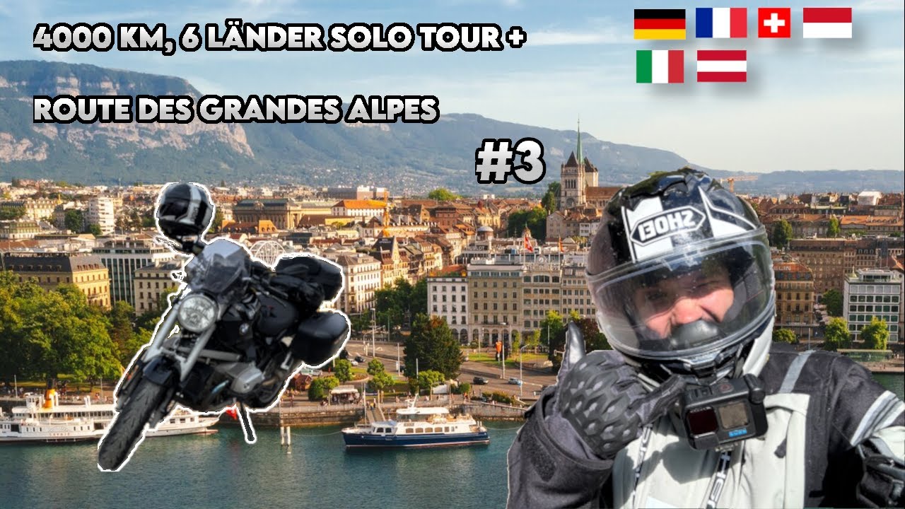 4000 km Solo Motorradtour im Zelt | 6 Länder | Route des Grandes Alpes | Episode 3: Ziel Genf 🎯