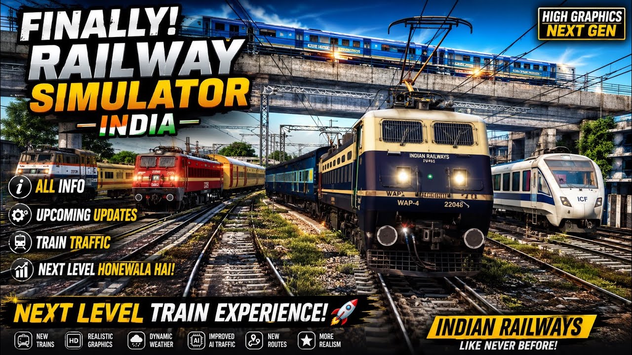 Наконец-то Railway Simulator India | Вся информация о грядущих обновлениях & 😱 Трафик поездов на ...