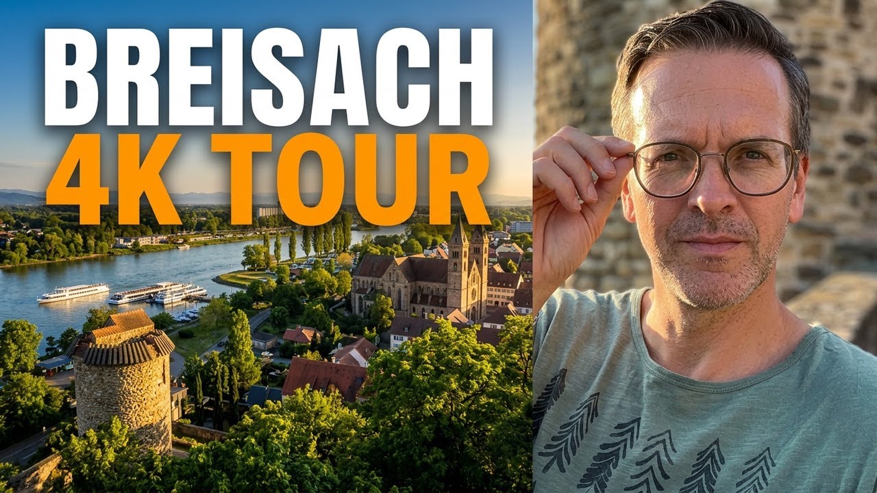 Breisach am Rhein I Stadttour 4K Stadtrundgang I Naturgarten Kaiserstuhl I City-Tour 🏰
