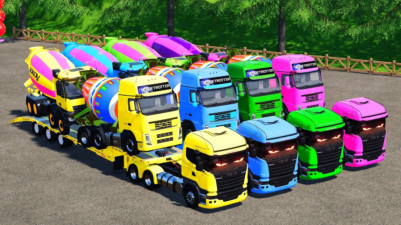 Transporting American Mixer Trucks to the Safe Garage! 🚚  FS22 #2