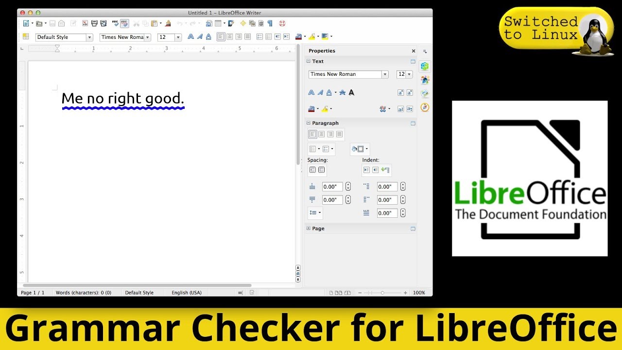Grammar Checker for LibreOffice