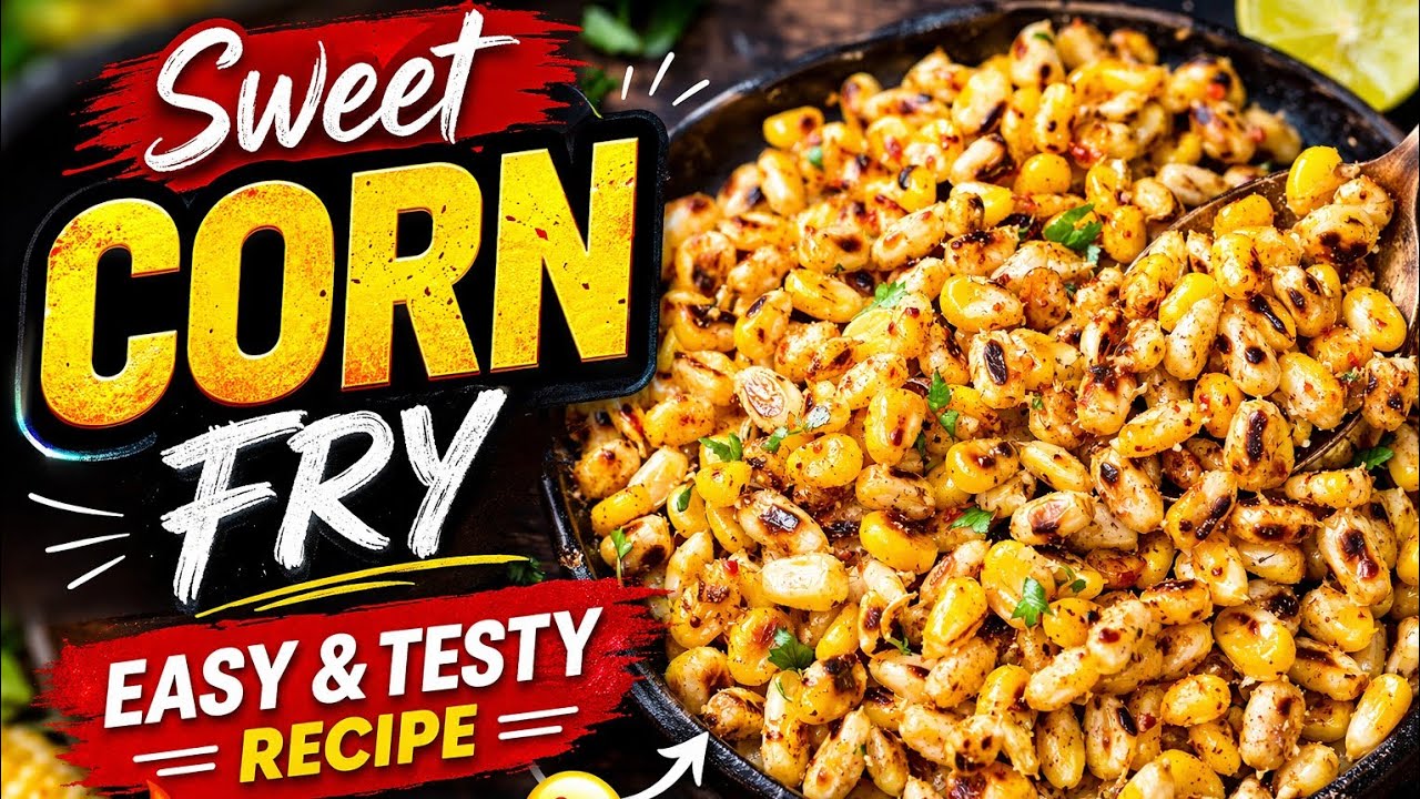 👉 2 Minute Sweet Corn Fry | Quick & Easy Snack Recipe 🔥 #SweetCornFry #CornRecipe