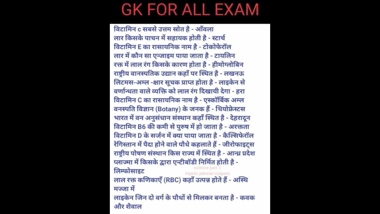 mp patwari science gk | #mppatwari #patwari #mppsc #shorts