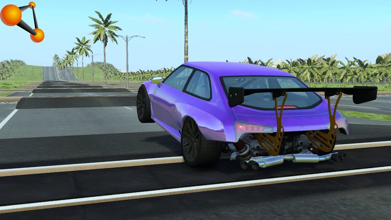 BeamNG.drive - At High Speed through a Railway Crossing