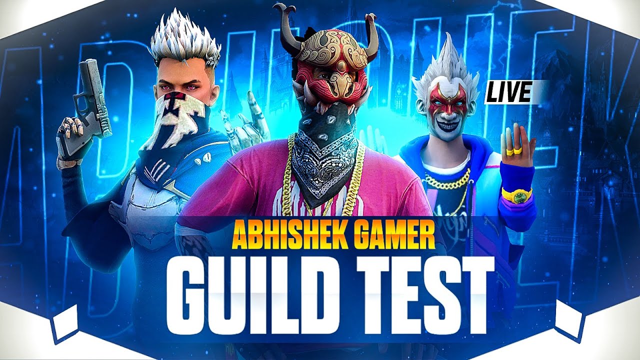 🔴FREE FIRE LIVE GUILD TEST CUSTOM ROOM | FF LIVE GUILD TEST |#fflive #liveguildtest #abhishekgamer