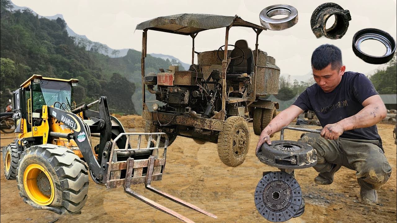 Construction Site Rescue: Wheel Loader Tire Patch & Concrete Mixer Truck Clutch Replacement