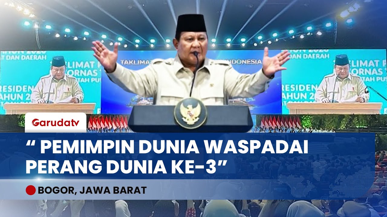 Presiden Prabowo Ingatkan Seluruh Pemimpin Dunia 