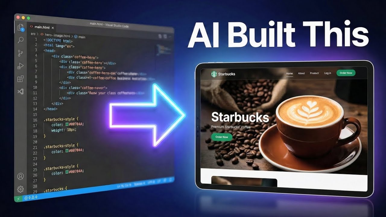 I Built a Starbucks Website Using AI in Under 10 Minutes