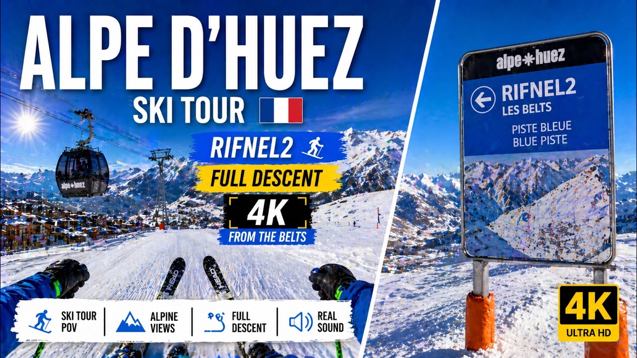 Alpe d’Huez Ski Tour on RIFNEL2 ⛷️| Full Descent from the Belts