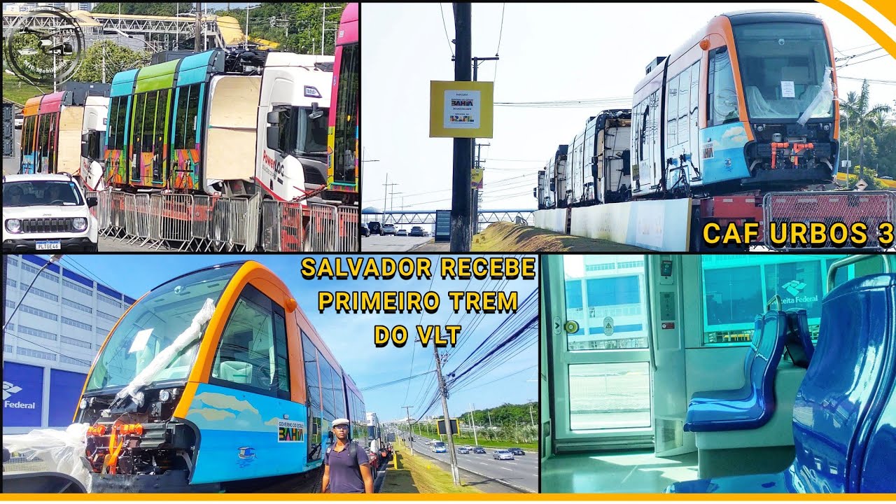 SALVADOR RECEBE PRIMEIRO TREM DO VLT, CAF URBOS 3 EM DETALHES na Paralela, CTB - Governo do Estado