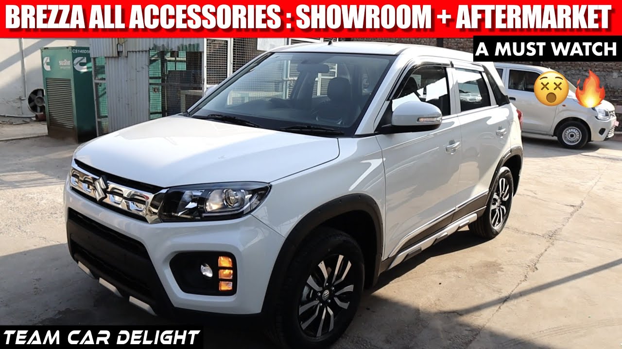 Brezza All Accessories with Price - showroom + Aftermarket | Brezza base to Top modified