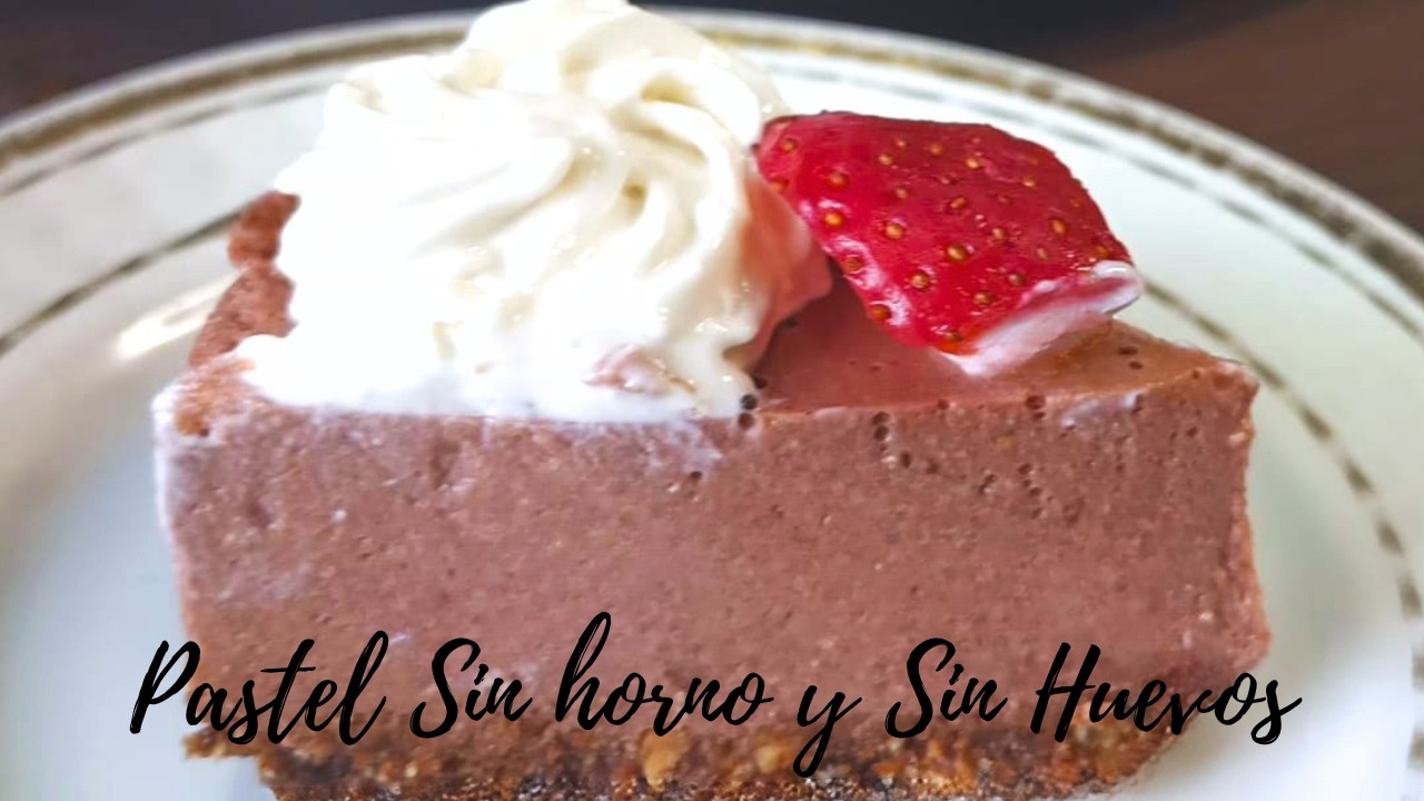 Pastel de Chocolate y Fresa/ Super Cremoso/SIN HORNO /Sin Gluten y Sin Azúcar