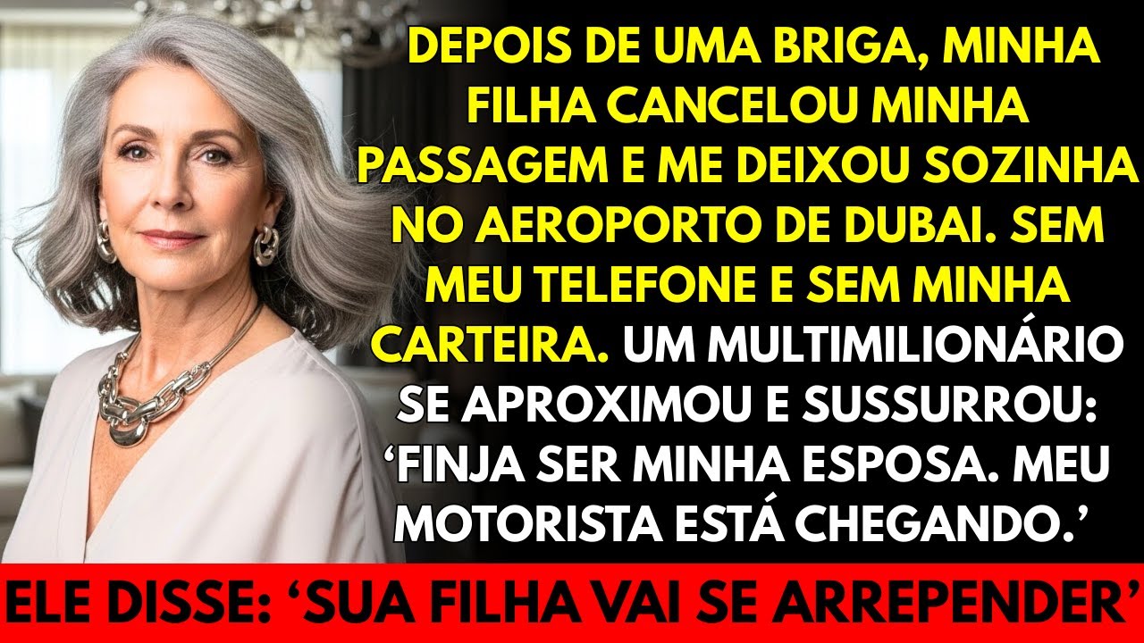 Minha filha cancelou minha passagem e me abandonou em Dubai&hellip; at&eacute; um multimilion&aacute;rio mudar tudo.