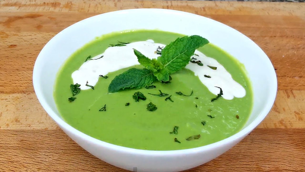 Crema Fría de Guisantes con Yogur | Receta de Verano