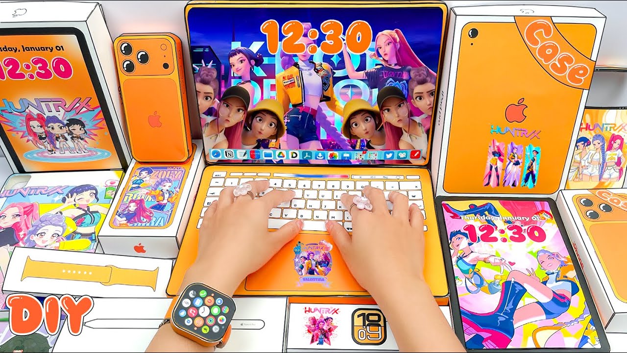 ASMR Paper DIY ✨ Apple X HUNTRIX Orange Edition | Mystery Blind Bag Unboxing $1000 | Episode 20