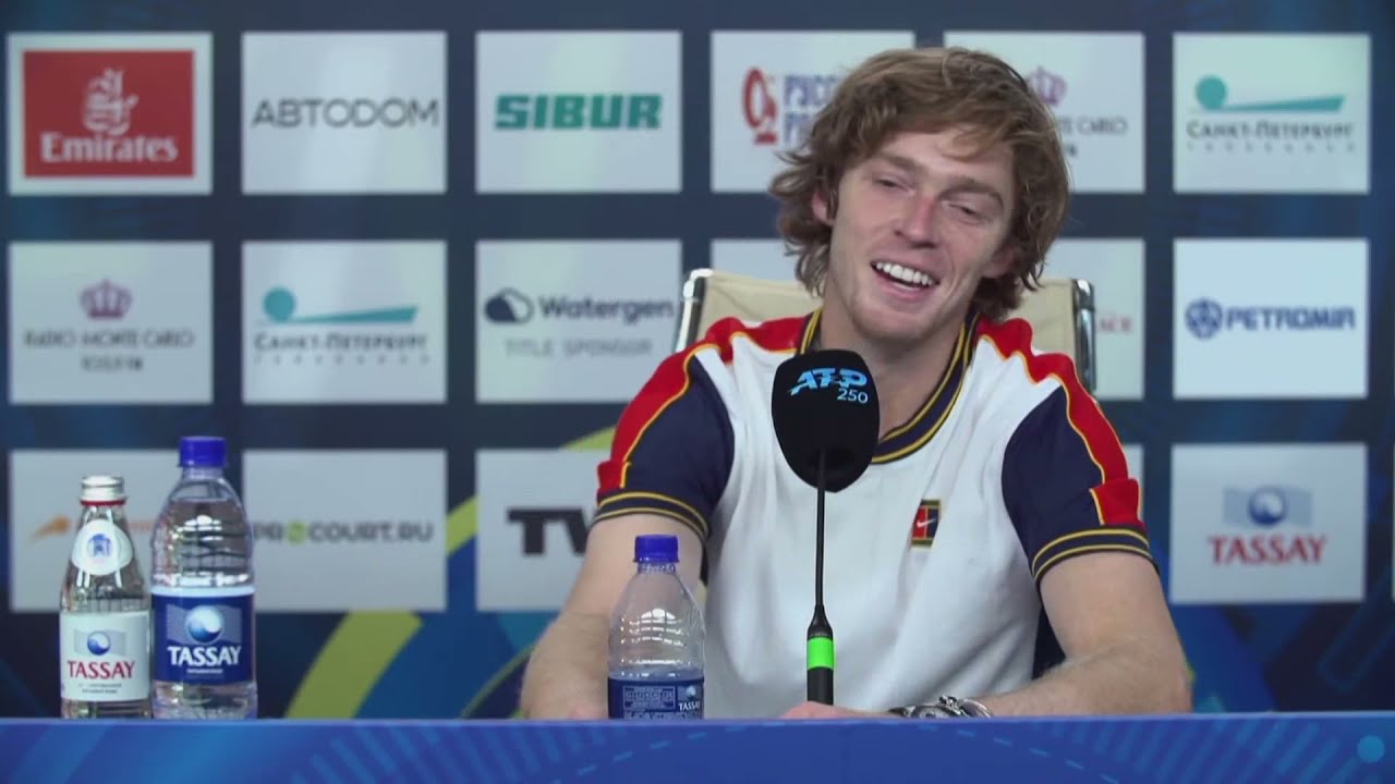 Пресс-конференция Андрея Рублева. Press conference of Andrey Rublev St. Petersburg Open 2021