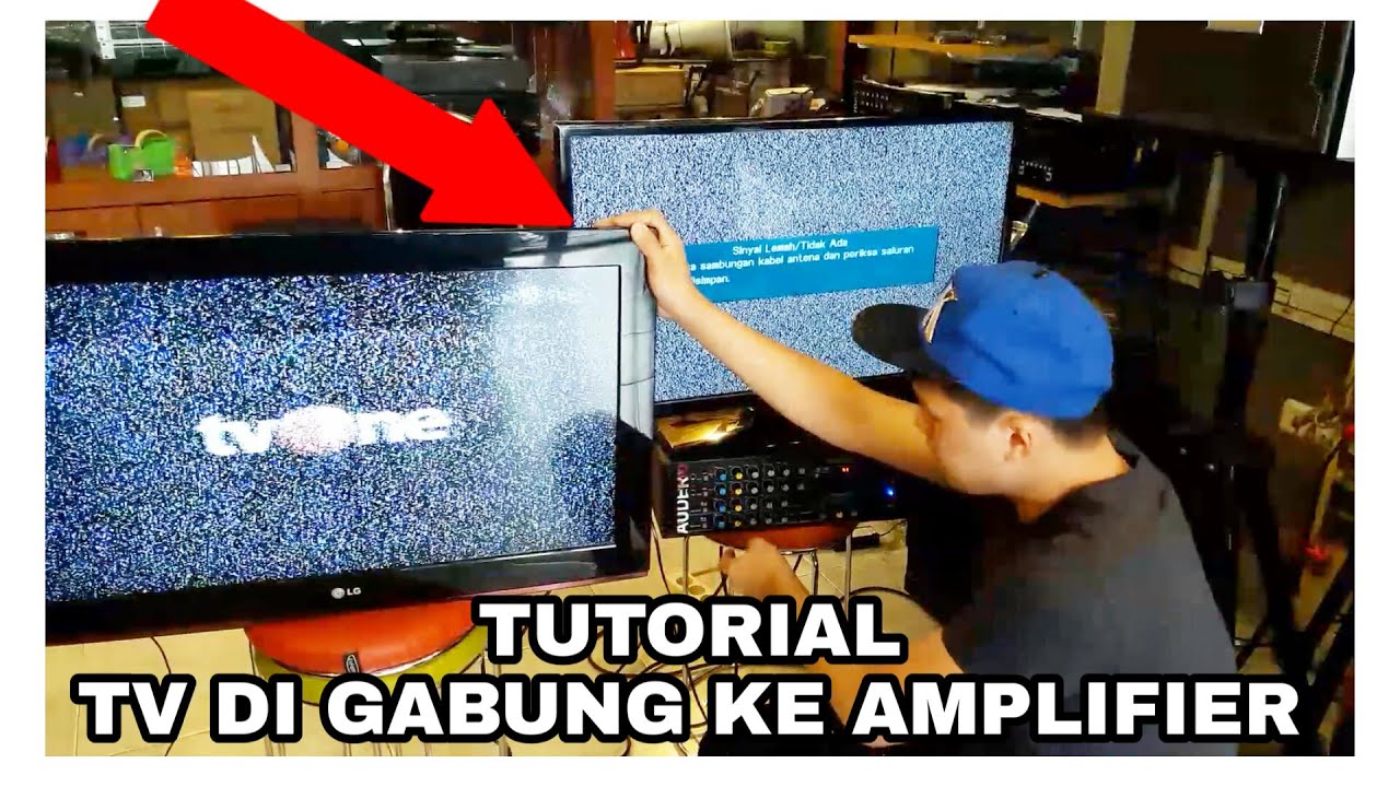 Tutorial cara gabung TV ke Amplifier