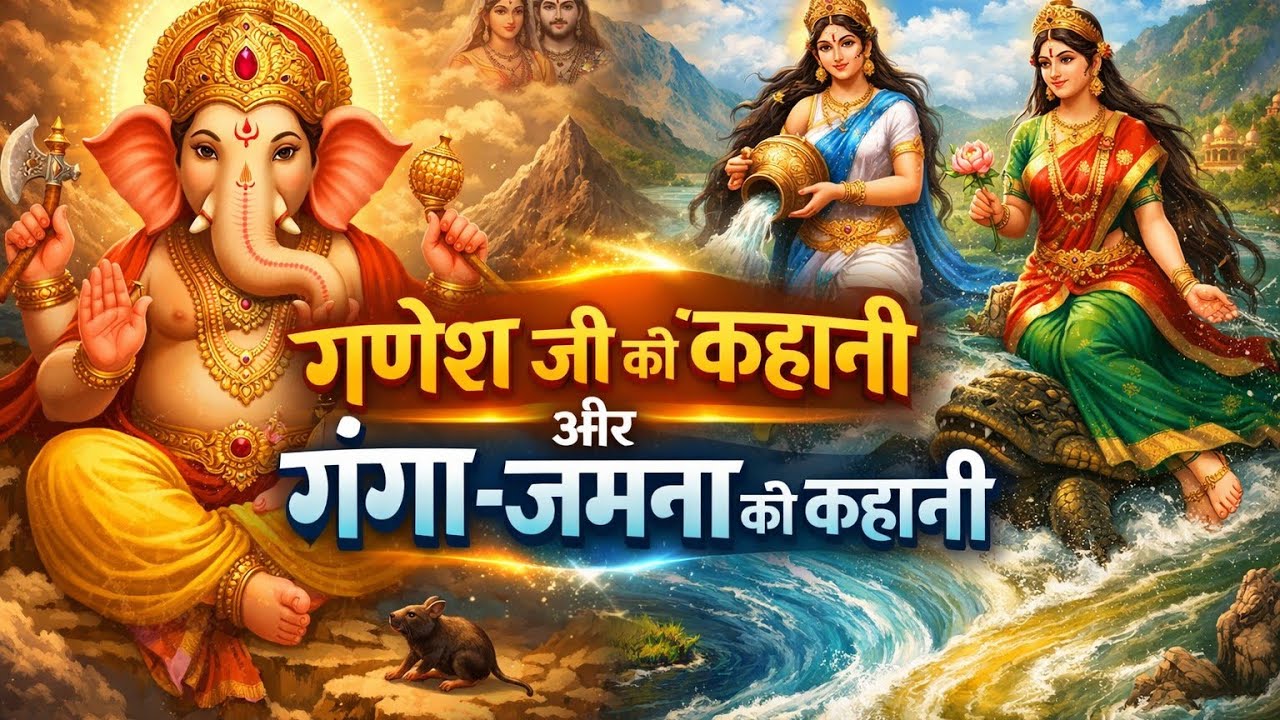 गणेश जी और गंगा-जमुना की चमत्कारी कथा | यह कथा सुनते ही दूर हो जाते हैं संकट और बढ़ता है सौभाग्य