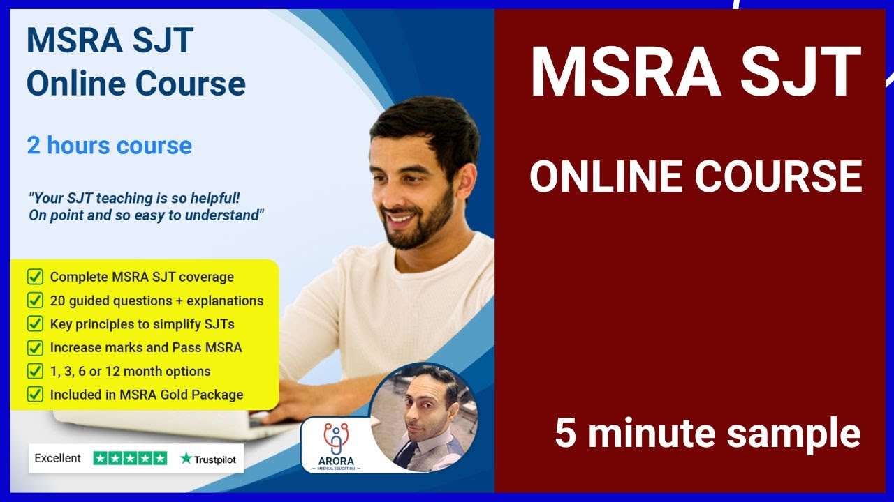 MSRA SJT Online Course Free 5 minute sample | Pass MSRA Exam | Arora Medical Education