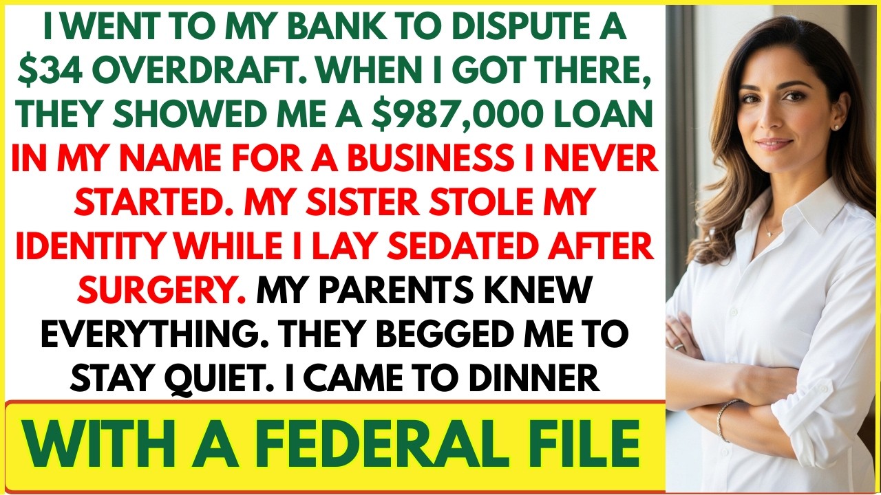 At the Bank, I Learned My Sister Took a $987,000 Loan in My Name—And My Parents Begged Silence