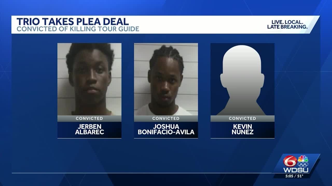 New Orleans French Quarter tour guide murder suspects enter pleas for lesser charge