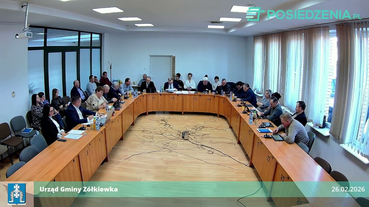 XXV Sesja Rady Gminy Żółkiewka w dniu 26 02 2026 r