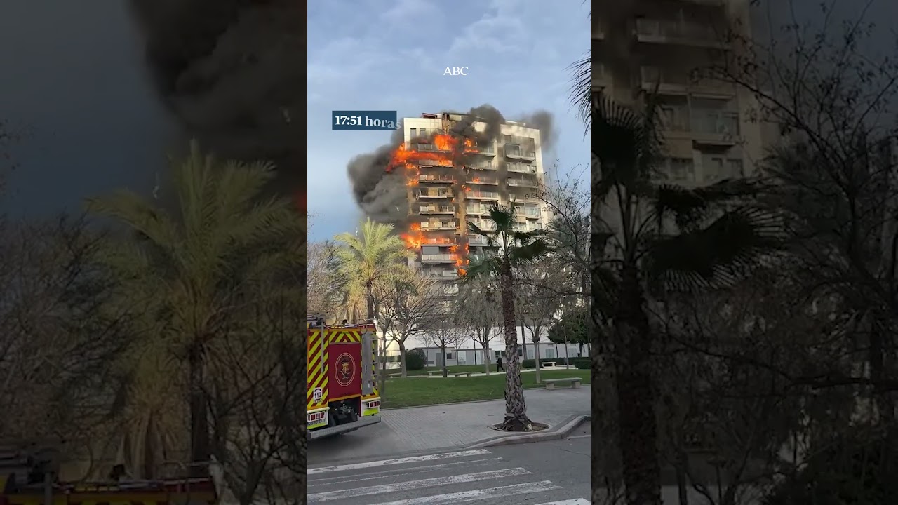 INCENDIO VALENCIA | El fuego DEVOR&Oacute; el edificio en apenas 30 MINUTOS