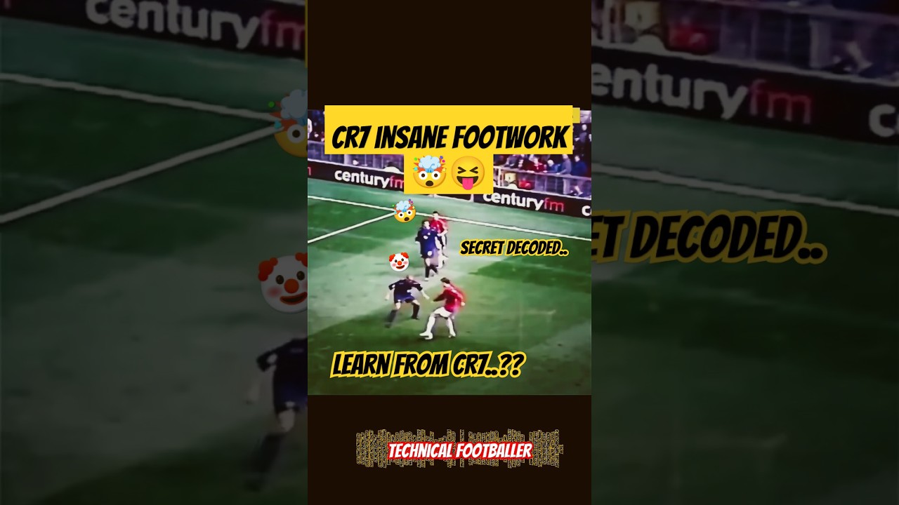 Decoding the secret of cr7's insane footwork at manu? Cristiano Ronaldo #shortsvideo #ronaldinho