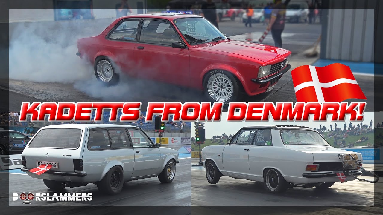 Street Opel Kadetts from DENMARK Take on SANTA POD RACEWAY!