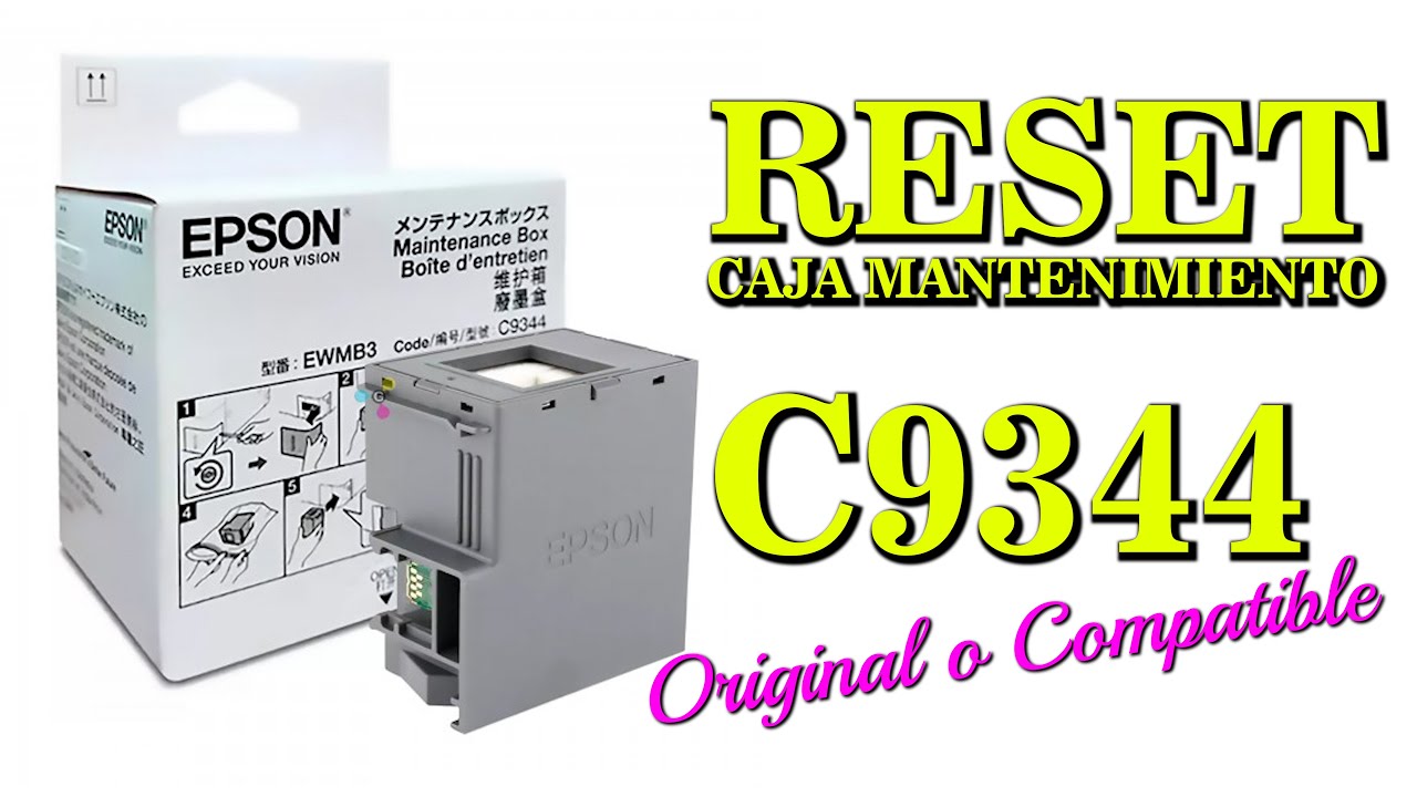 RESET CAJA MANTENIMIENTO EPSON C9344 XP-3100 XP-4100 WF-2820 WF-2930 Y MUCHAS MAS.