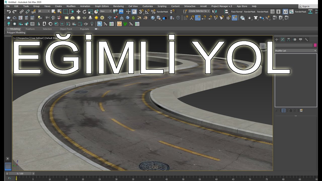 3D MAX YOL MODELLEME DERSİ #3dmaxöğreniyorum