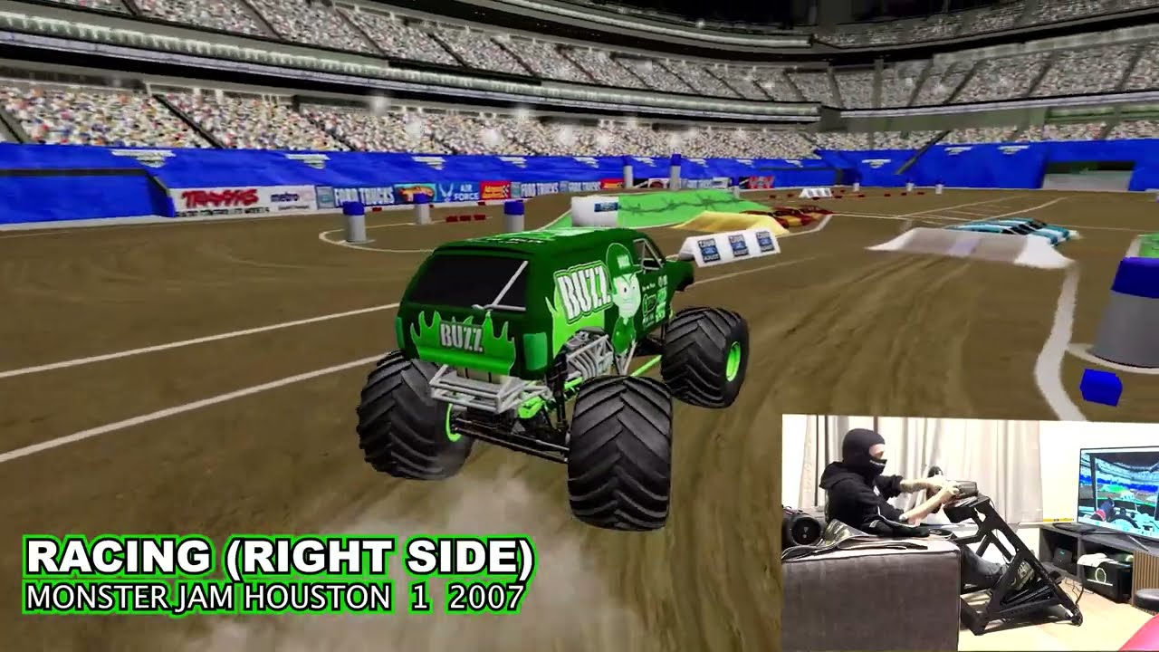 Practice at Monster Jam Houston 1 2007 - Racing & Freestyle on BeamNG Drive |  Buzz Motorsports