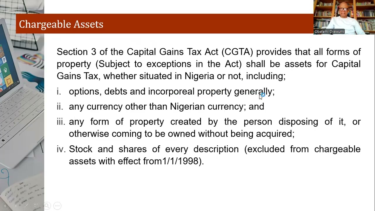 Capital Gains Tax Provision in Nigeria Part 1