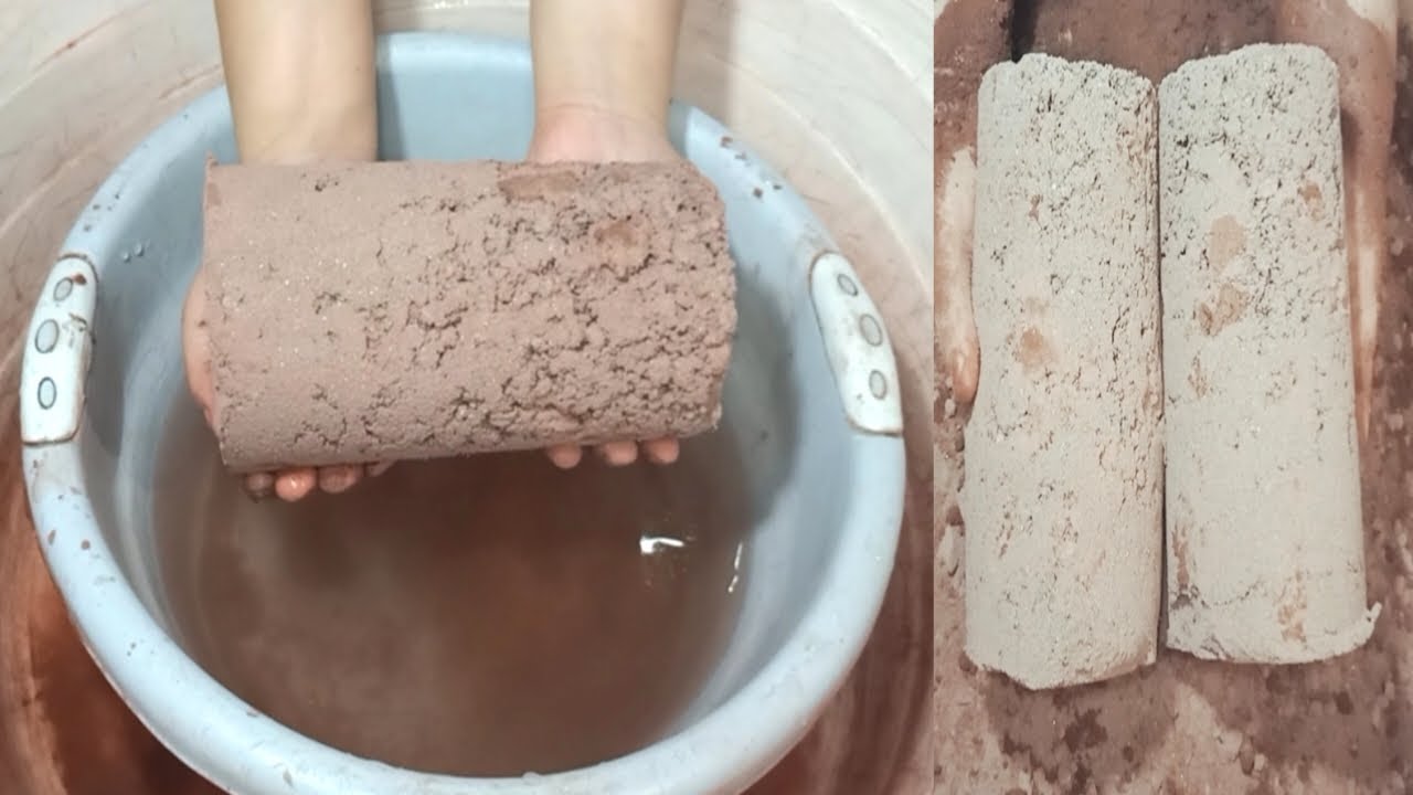 New Video Satisfying Relaxing Dusty Crunchy Soft Stoney Red Sand Asmr Crumbling+Paste Play Asmr🥰.